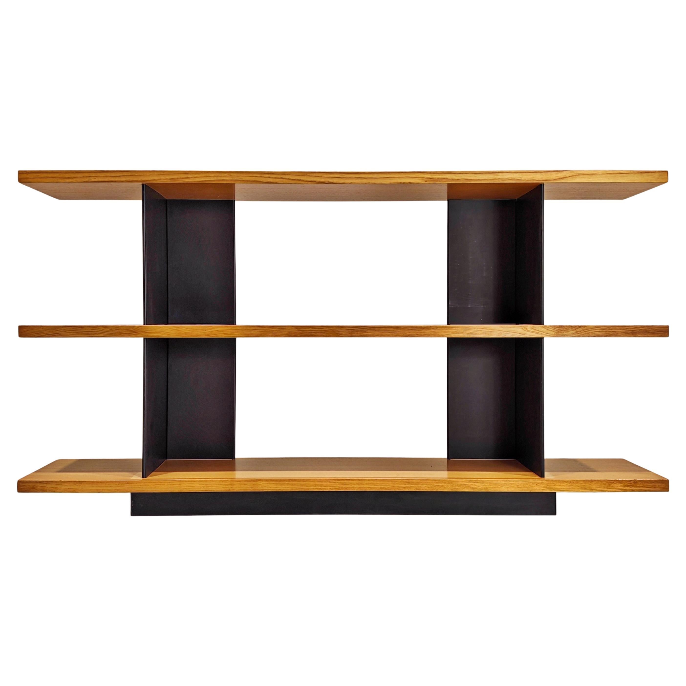 oak console bookcase, Charlotte Perriand, 1970s