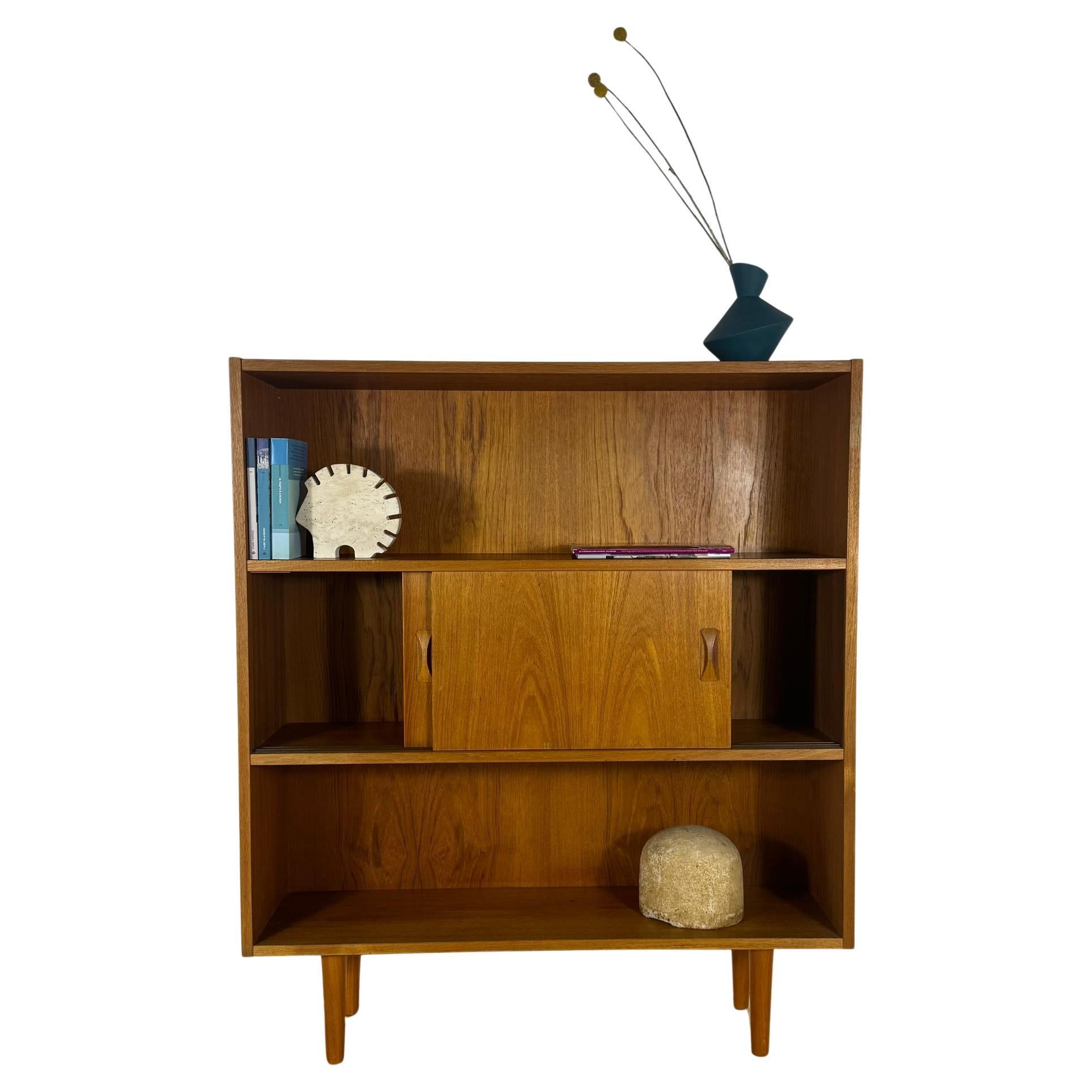 Libreria Danese in Teak con Ante Scorrevoli (Vintage Anni 
60)