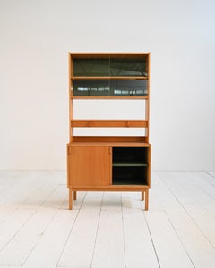 Bertil Fridhagen bookcase for Bodafors with display case, 1964