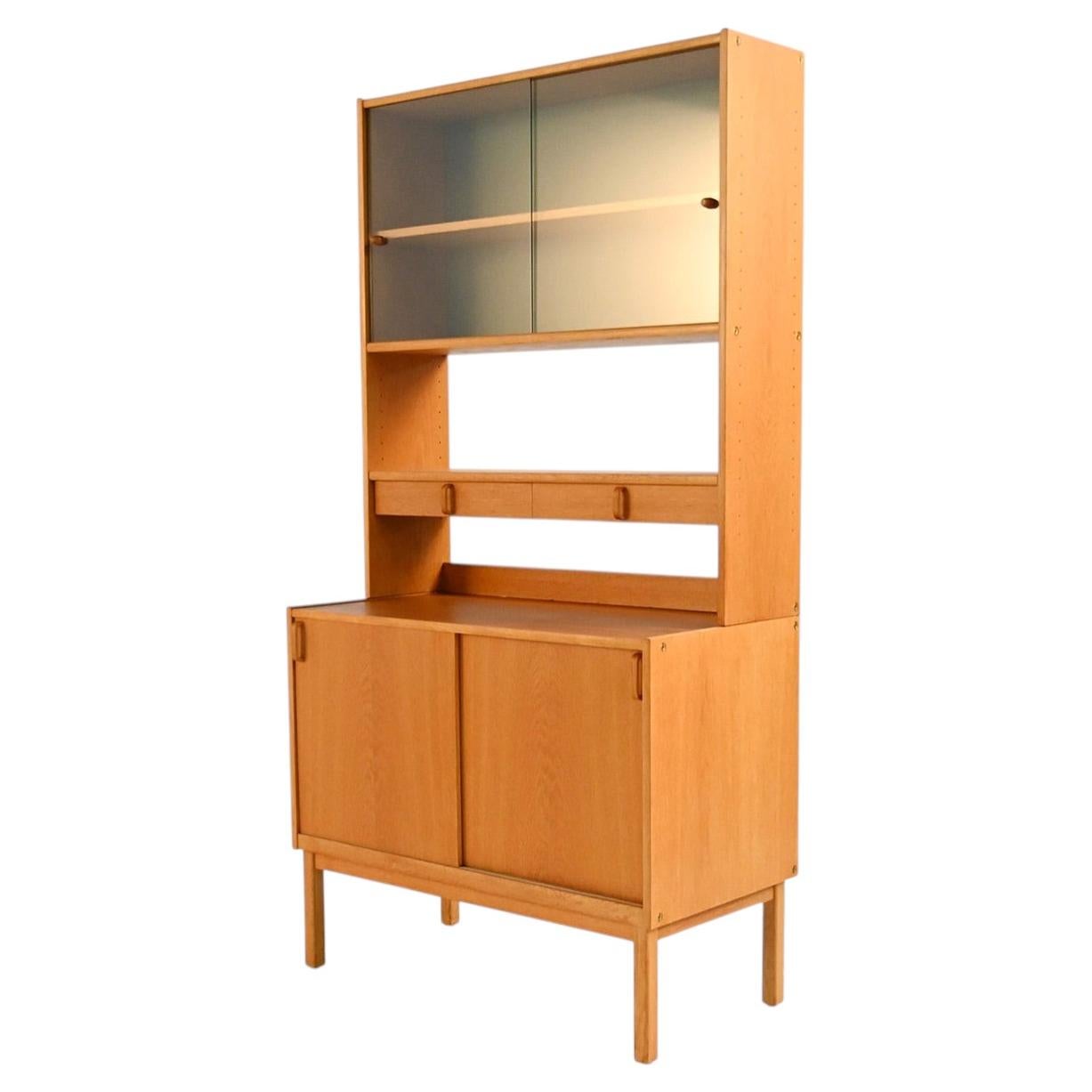 Bertil Fridhagen bookcase for Bodafors with display case, 1964 For Sale