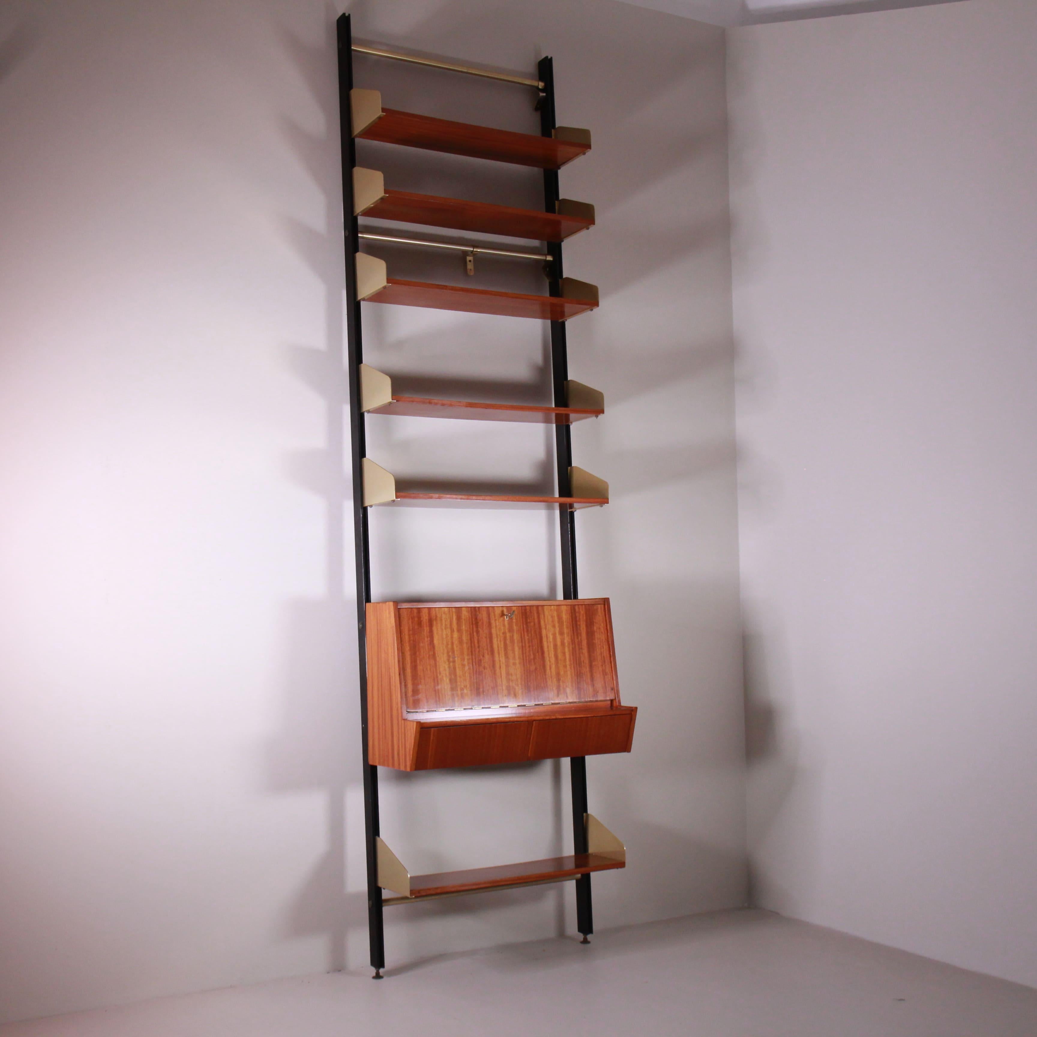 Mid-Century Modern Feal bookcase with writing module, 1960 For Sale