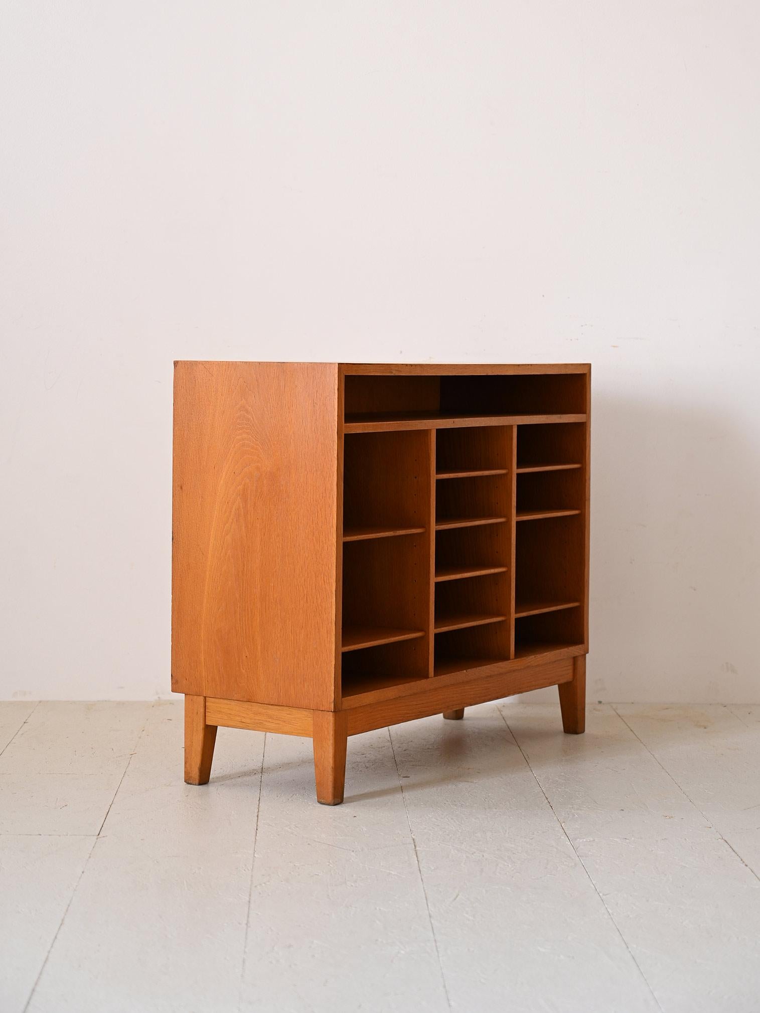 Scandinavian Modern Original vintage wooden bookcase For Sale