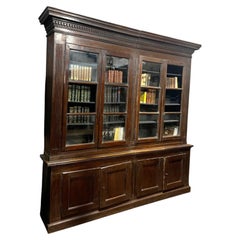 Librería de nogal, 4 puertas de cristal, Italia