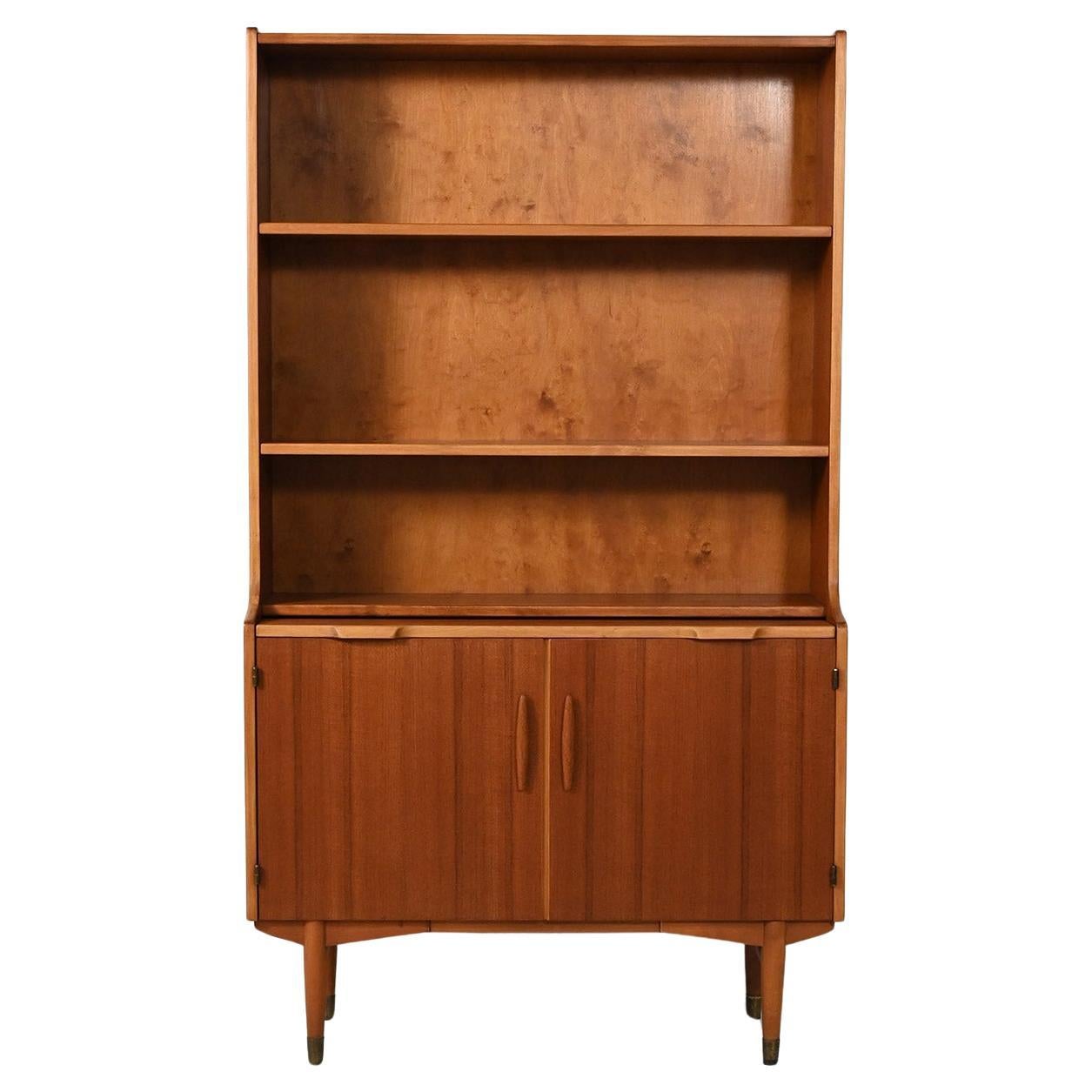 H.Troeds teak bookcase with writing desk For Sale
