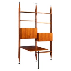 'LB7' two-bay bookcase with top Franco Albini for Poggi 1950s