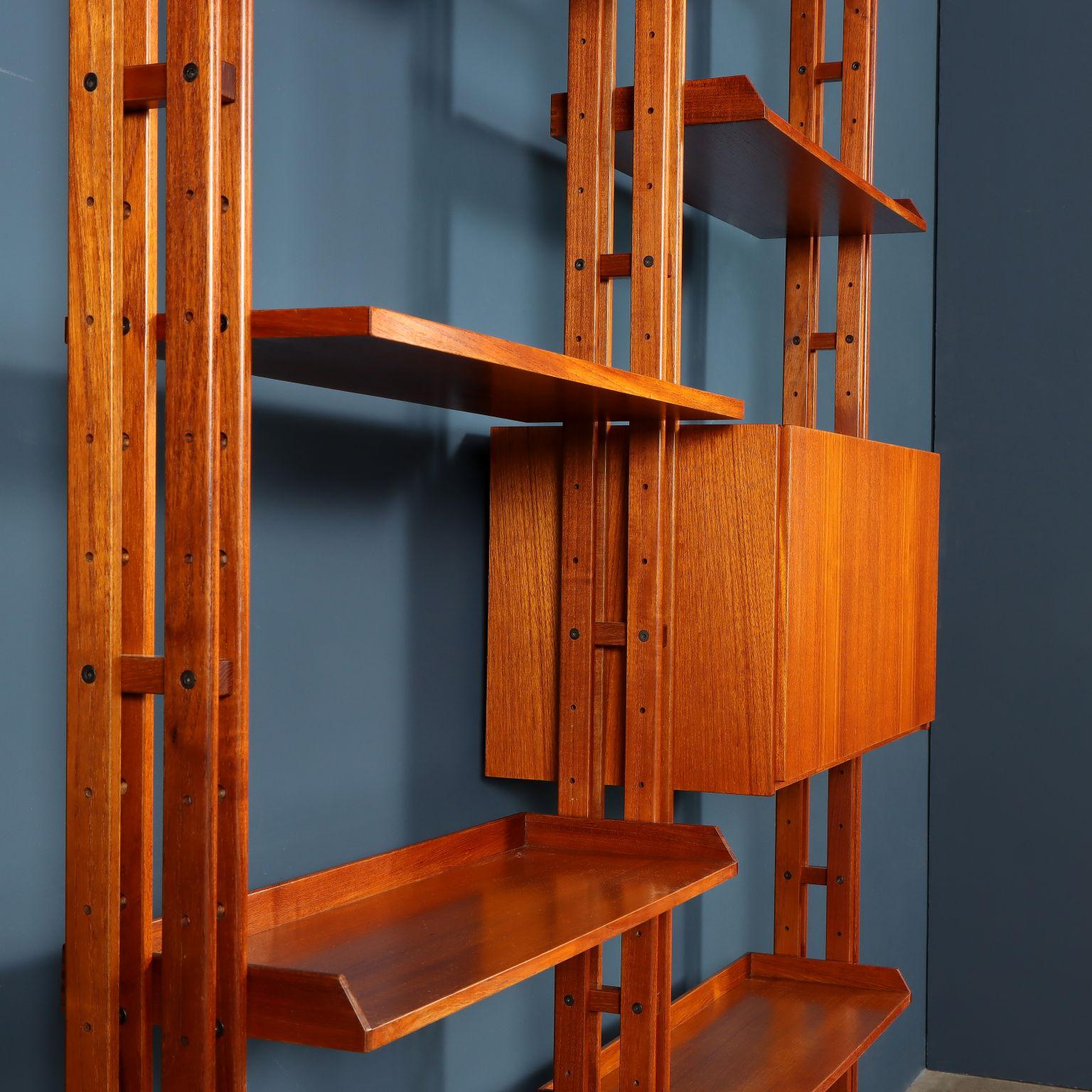Mid-Century moderno Libreria 'LB7' due campate di Franco Albini per Poggi