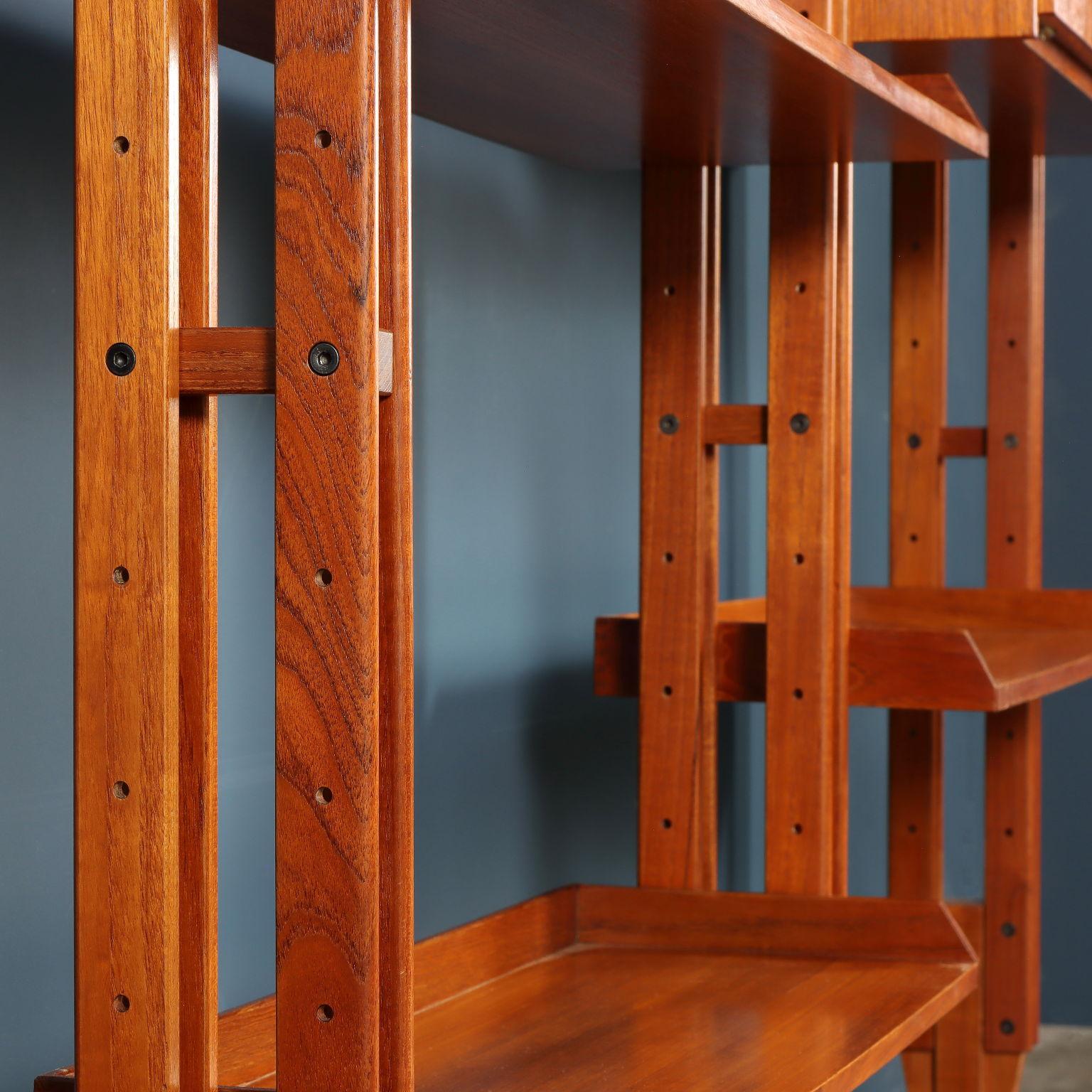 Teak Libreria 'LB7' due campate di Franco Albini per Poggi