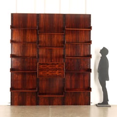 Libreria Modulare Anni 60 Gianfranco Frattini per Bernini in jacaranda