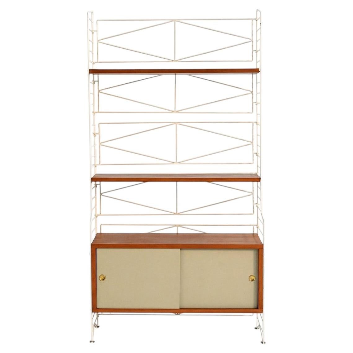 Libreria modulare freestanding in stile String anni ’60