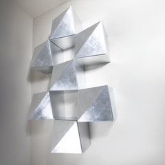 Modular silver leaf bookcase, 1980