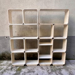 Libreria Modulare in Legno Laccato - Carlo De Carli per Fiarm - Italia - Anni 70