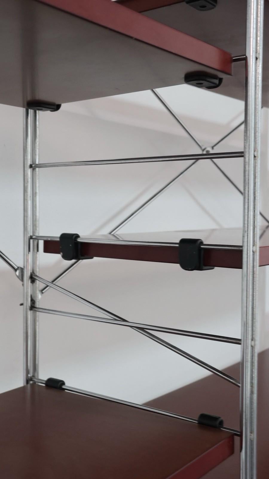 Scandinavo moderno Libreria Modulare String System Anni '80 Design Modernariato in vendita