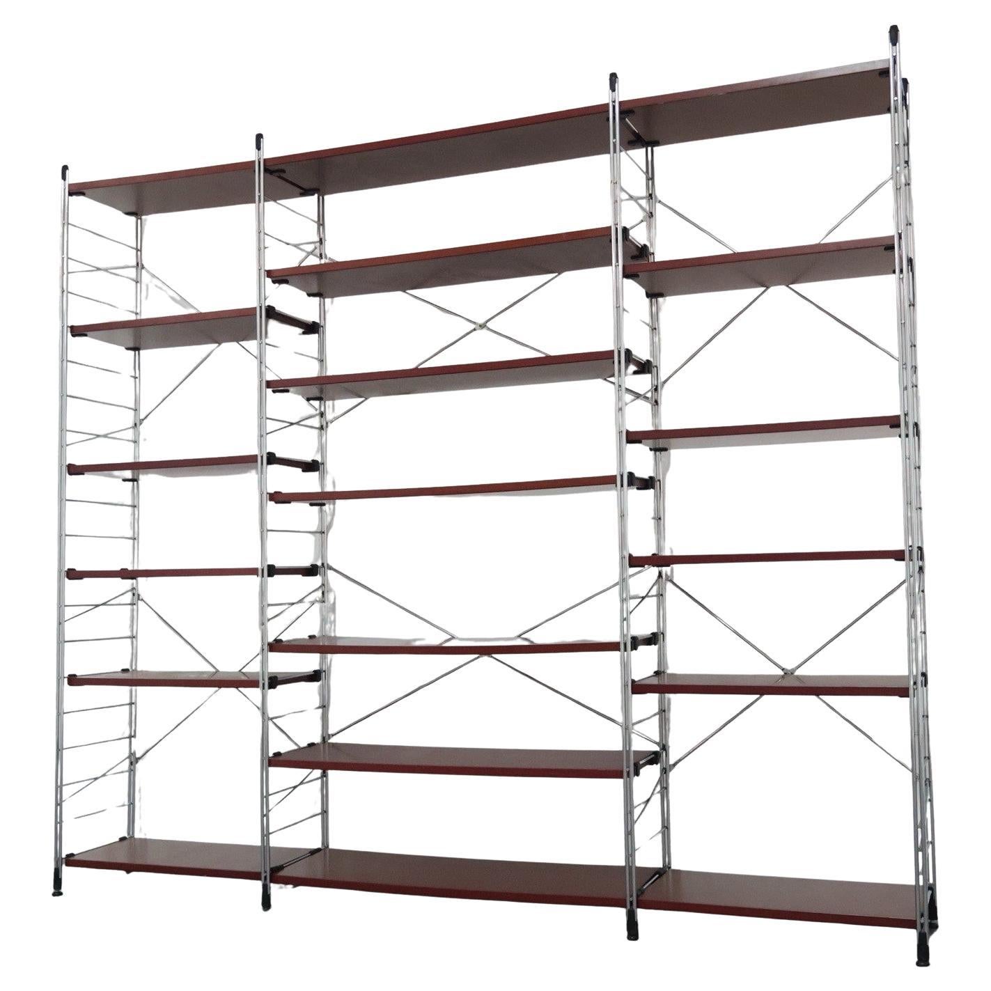 Libreria Modulare String System Anni '80 Design Modernariato in vendita