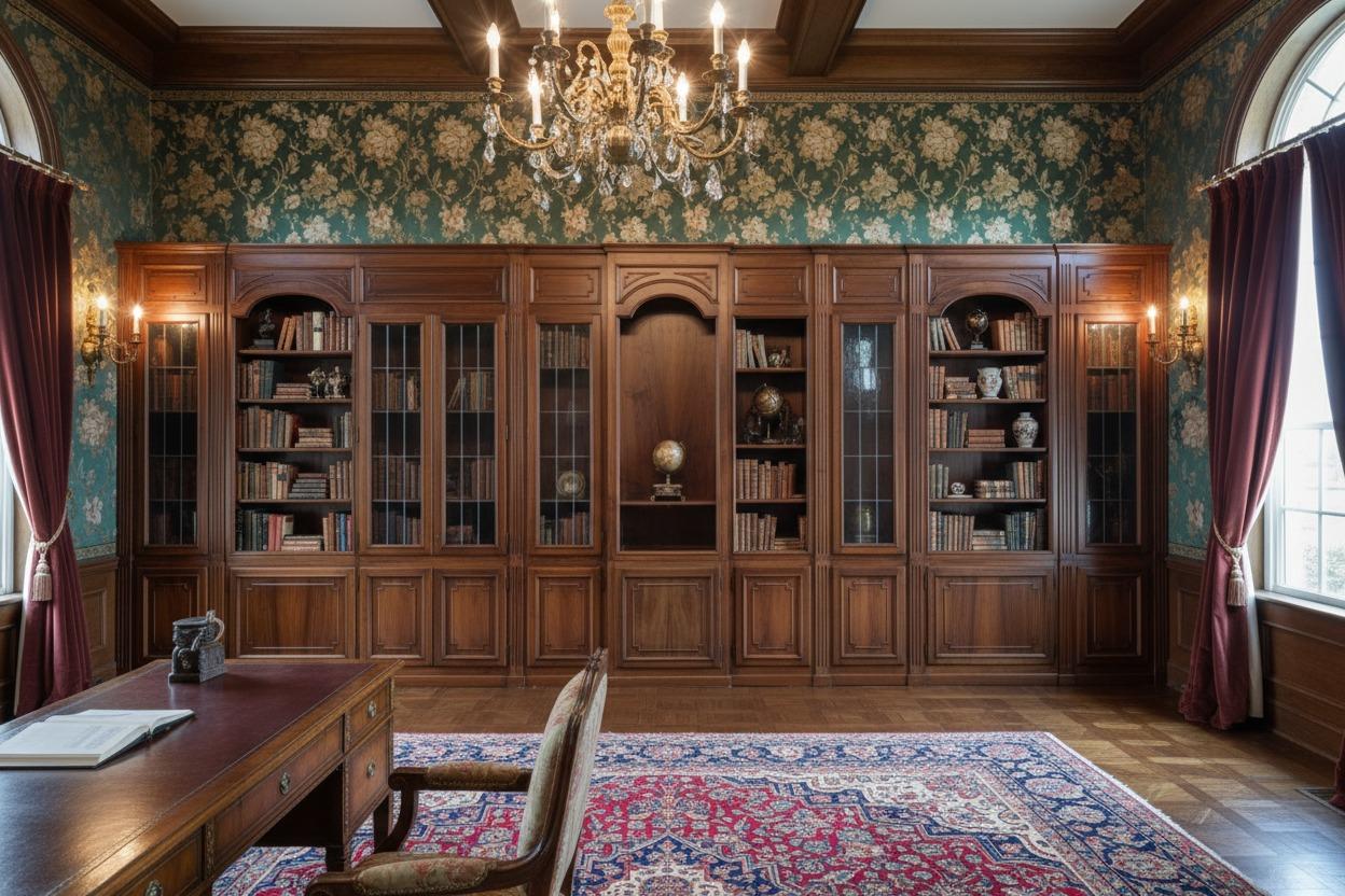 20th Century Monumental Bookcase for Notary Firm For Sale