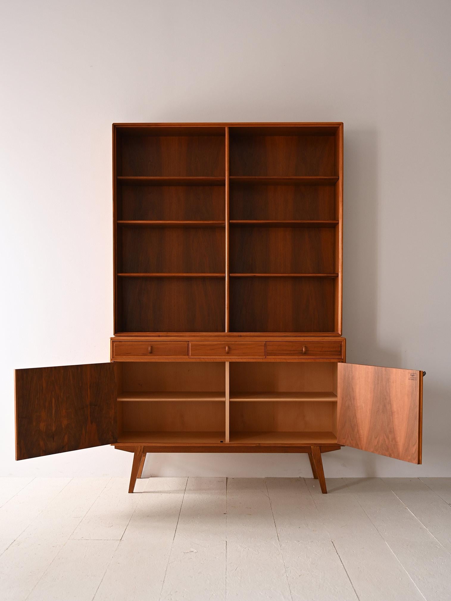 Scandinavian Modern Nordic bookcase with sideboard For Sale