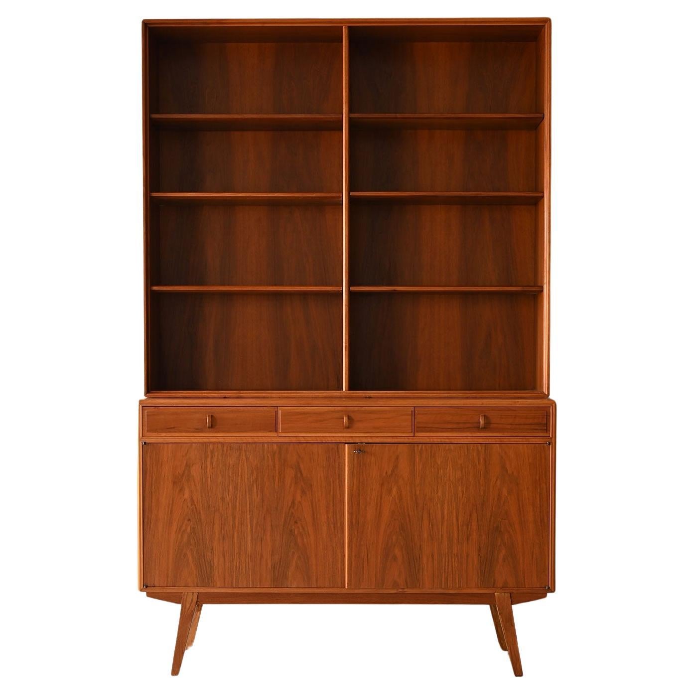 Nordic bookcase with sideboard For Sale