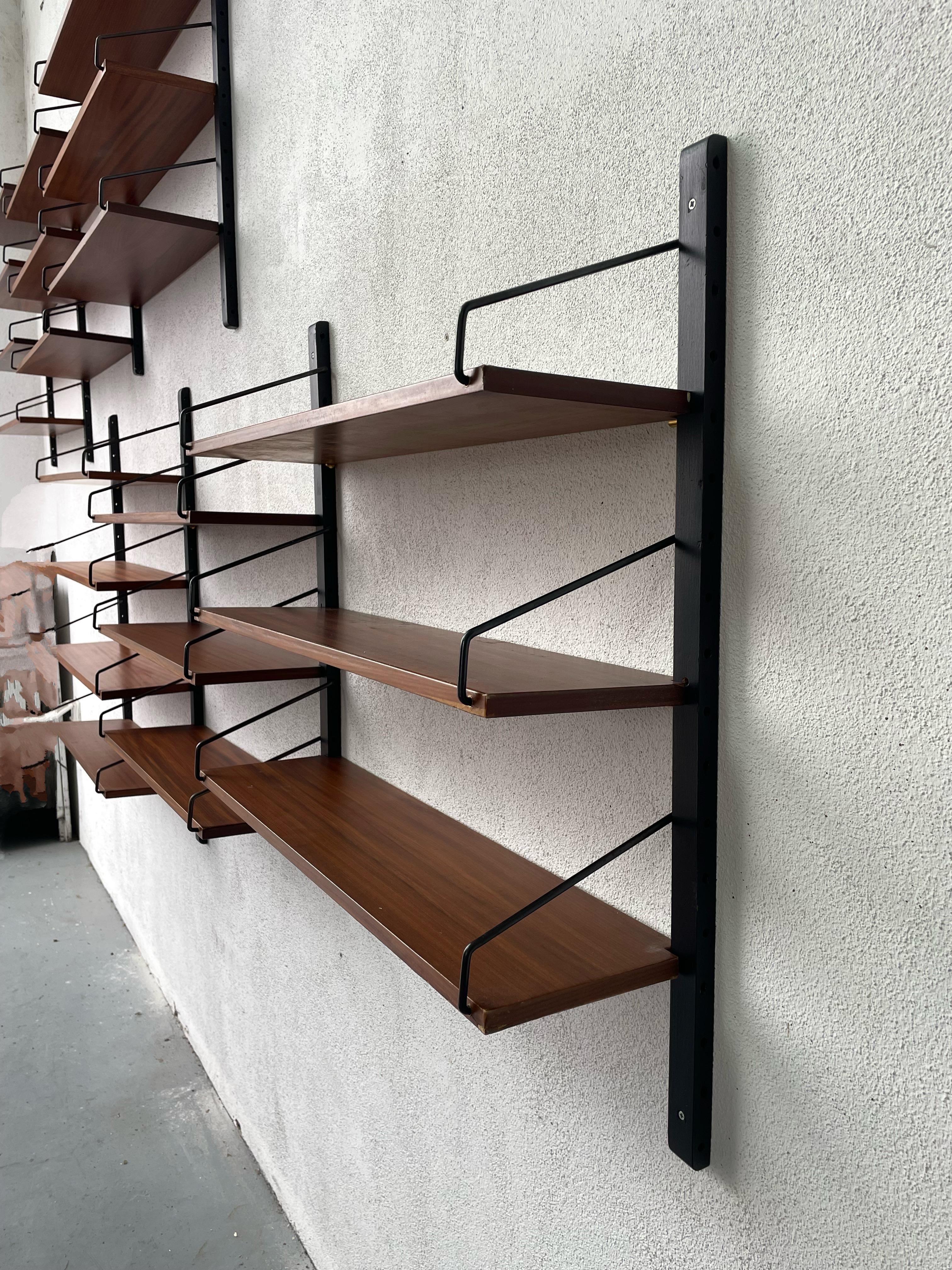 1960s hanging and sectional bookcase For Sale 7