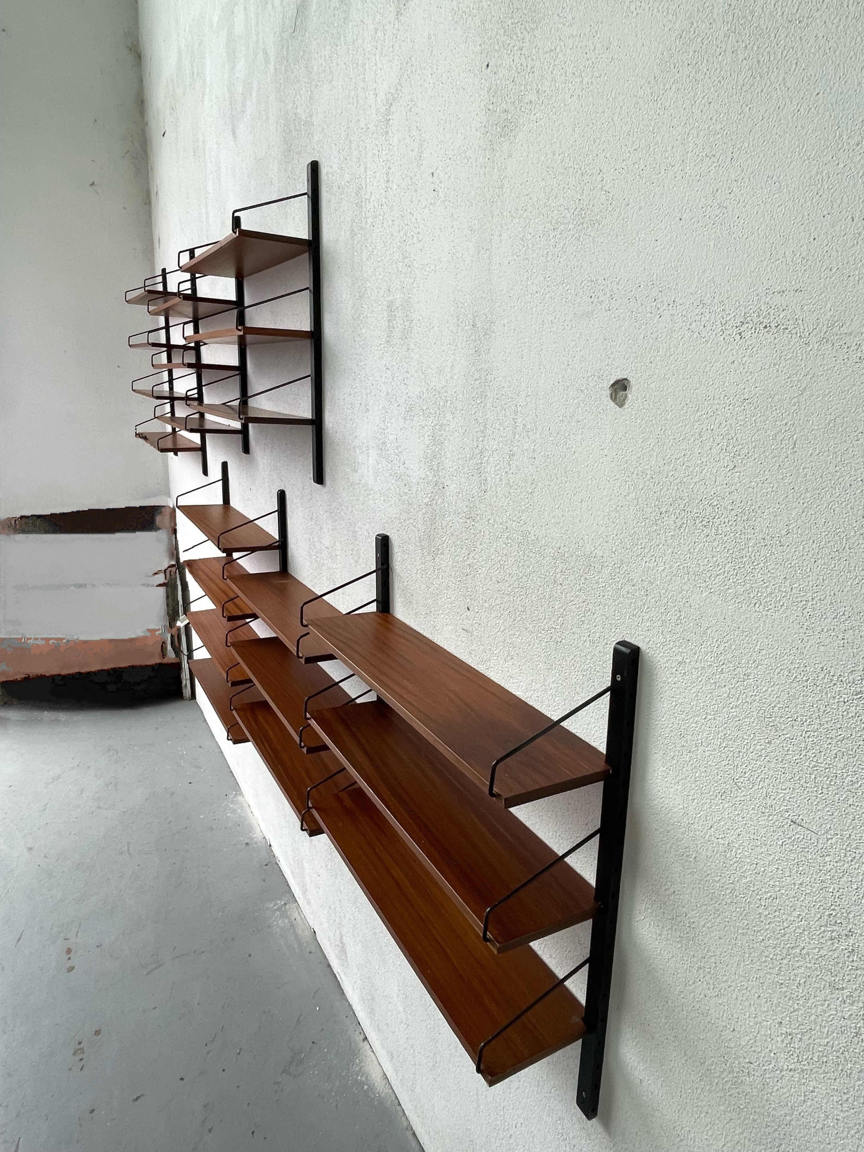 1960s hanging and sectional bookcase For Sale 8