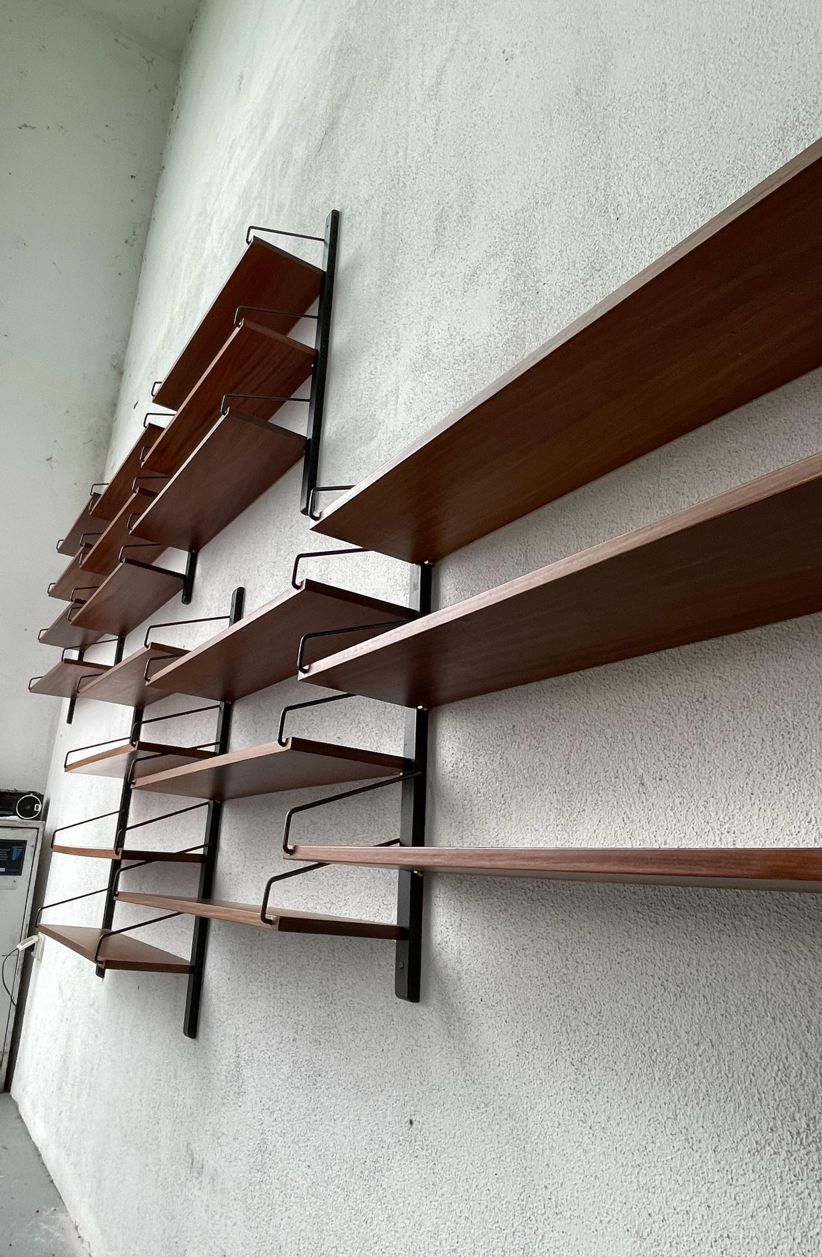 1960s hanging and sectional bookcase For Sale 9