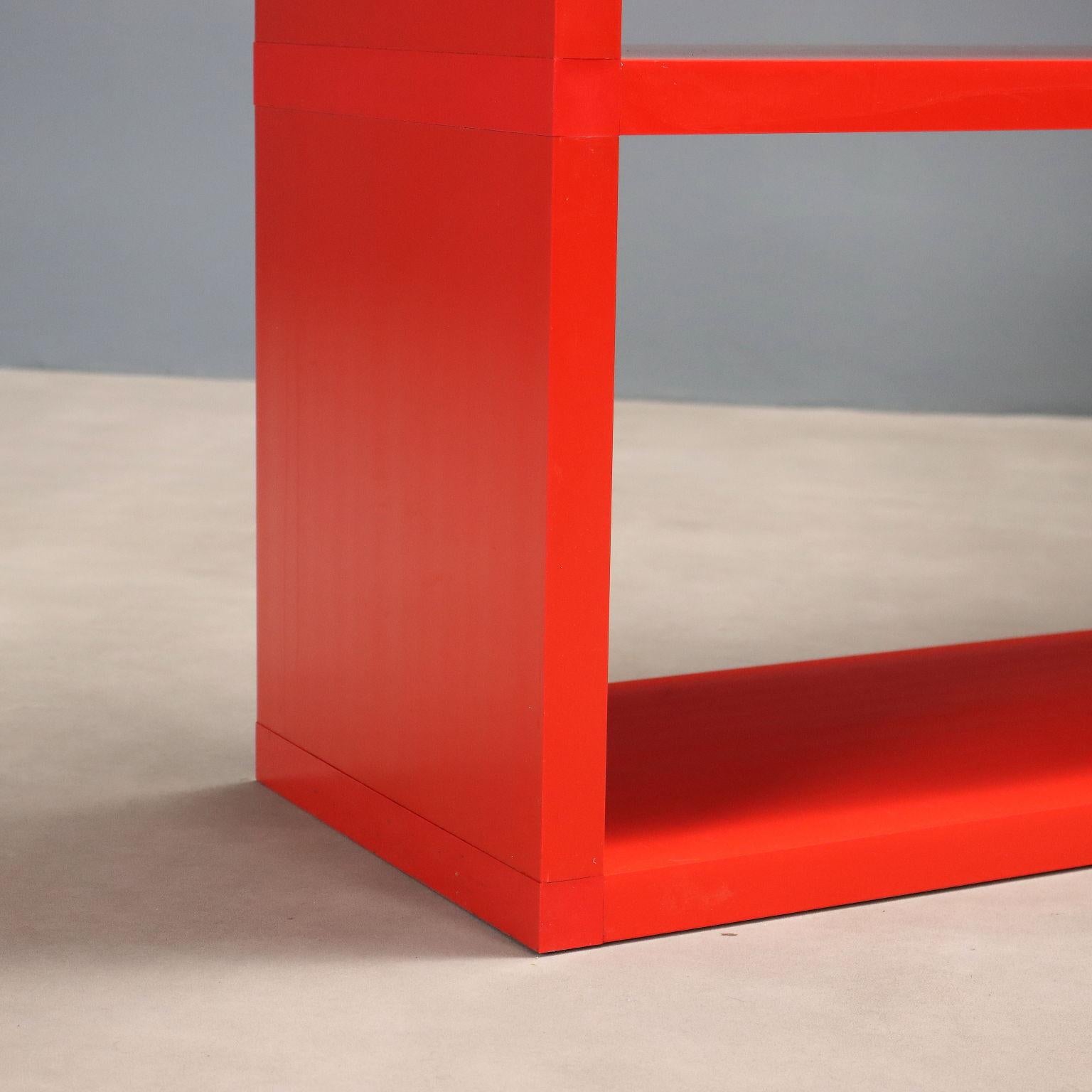 Plastica Libreria Rossa Kartell di Giulio Polvara anni 60-70 in vendita