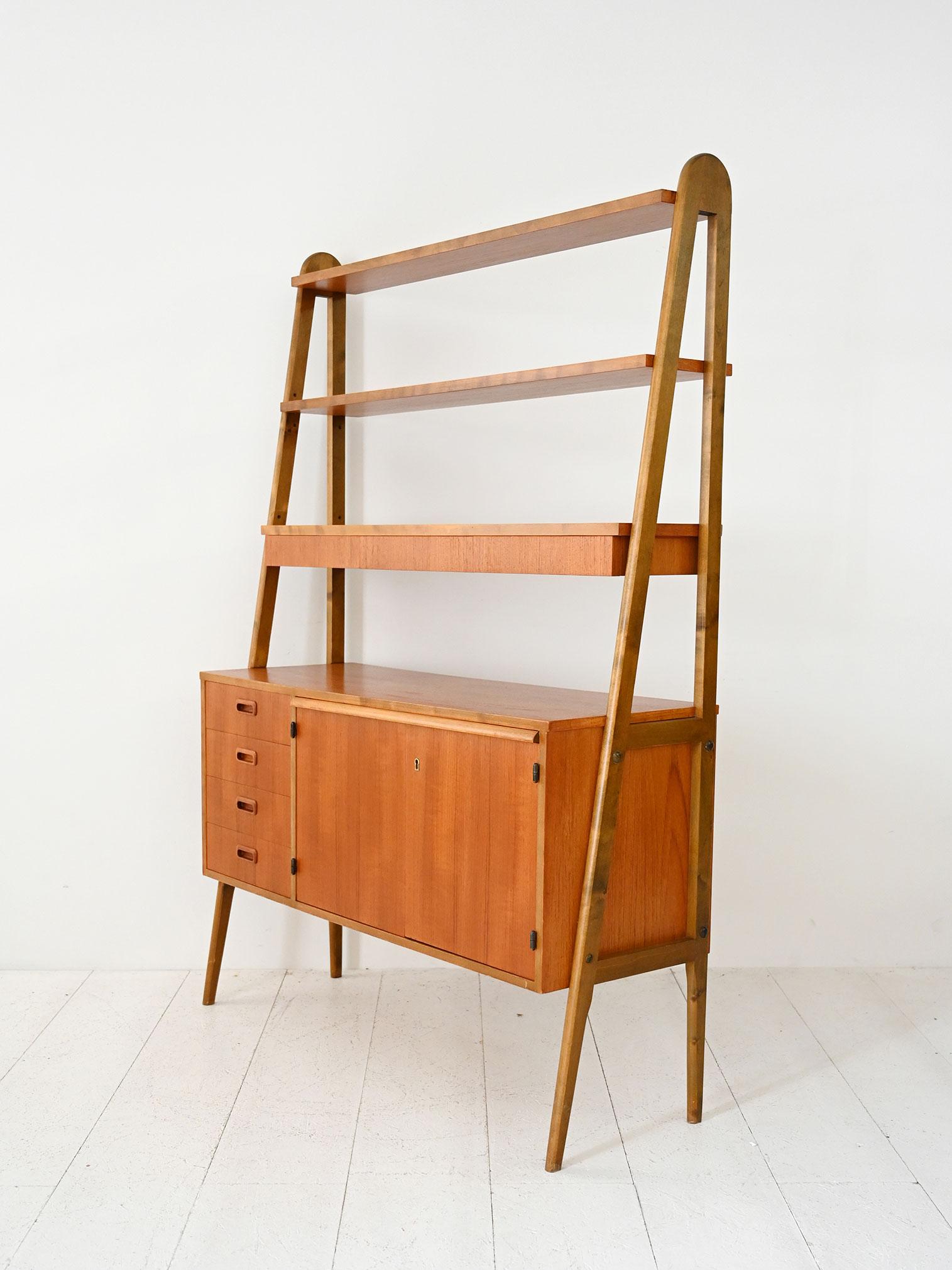 Mid-20th Century Scandinavian 1950s/60s teak bookcase For Sale