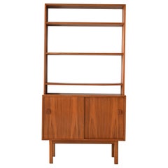 Bibliothèque scandinave avec portes