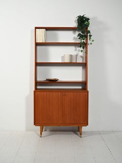 Bibliothèque scandinave avec armoire, années 1950/60