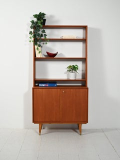 Bibliothèque scandinave avec armoire, années 1950/60