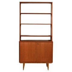 Bibliothèque scandinave avec armoire, années 1950/60