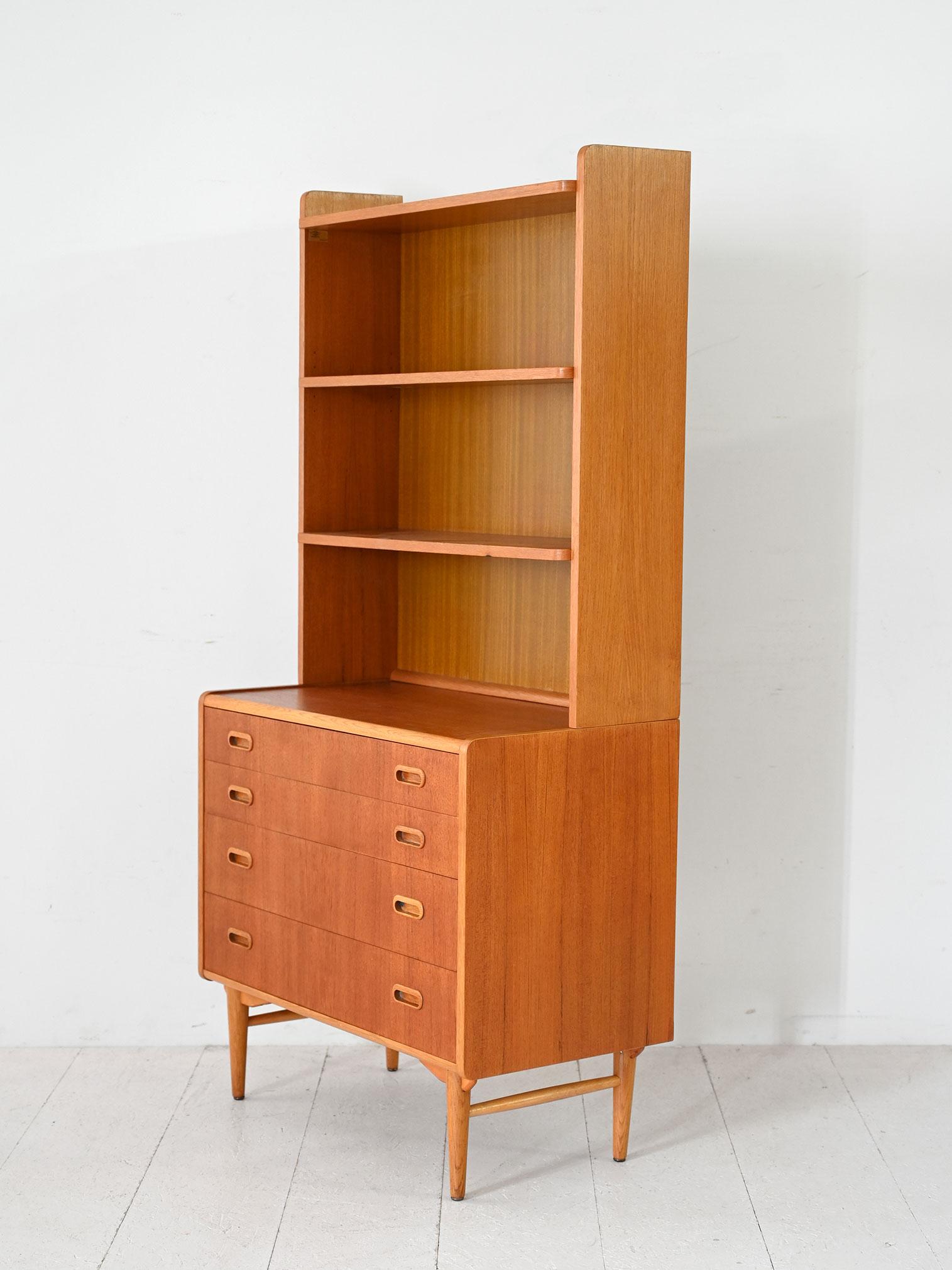 Swedish Bibliothèque scandinave avec tiroirs et étagères en vente
