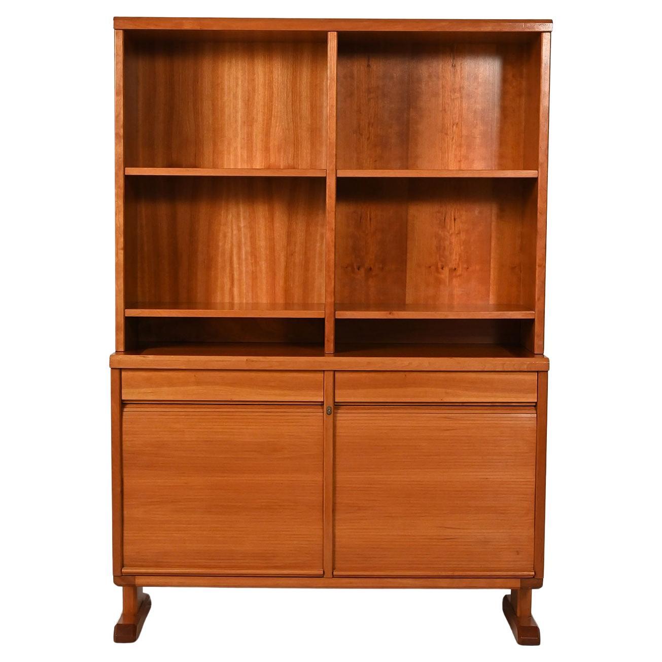 Bibliothèque scandinave avec buffet et tablettes, années 40/50