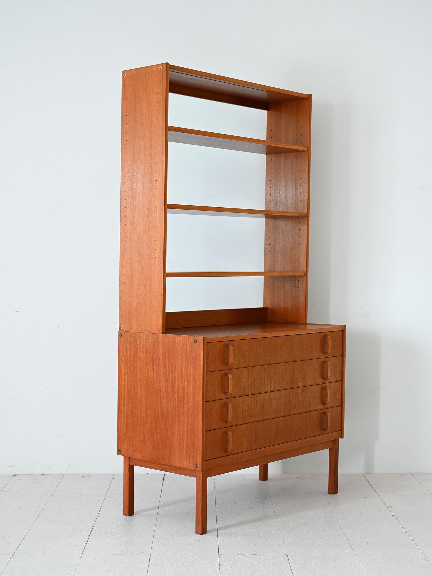 Librería escandinava de teca con cajones - Bodafors Escandinavo moderno en venta