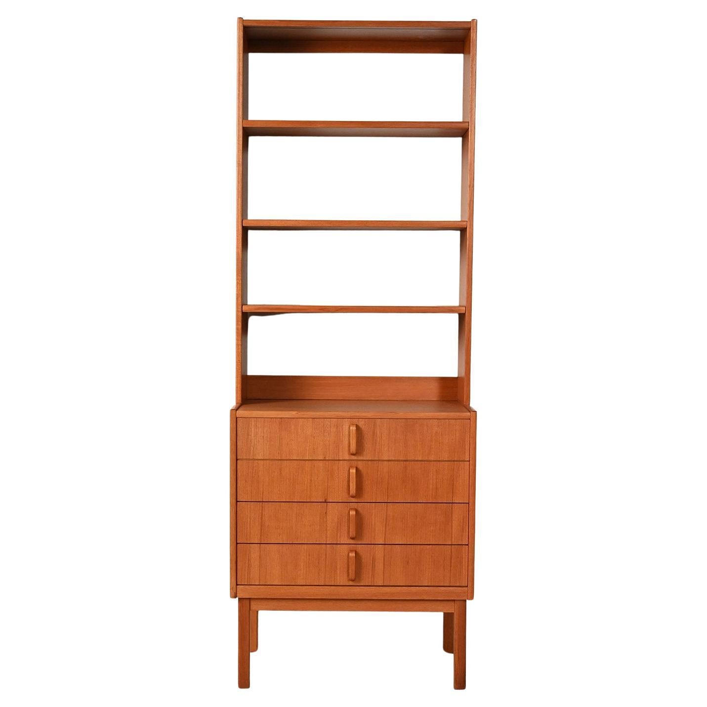 Libreria scandinava in teak di Bertil Fridhagen per Bodafors, anni
60