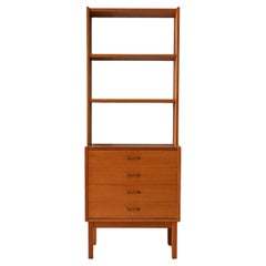 Libreria scandinava vintage anni ’60 con cassetti