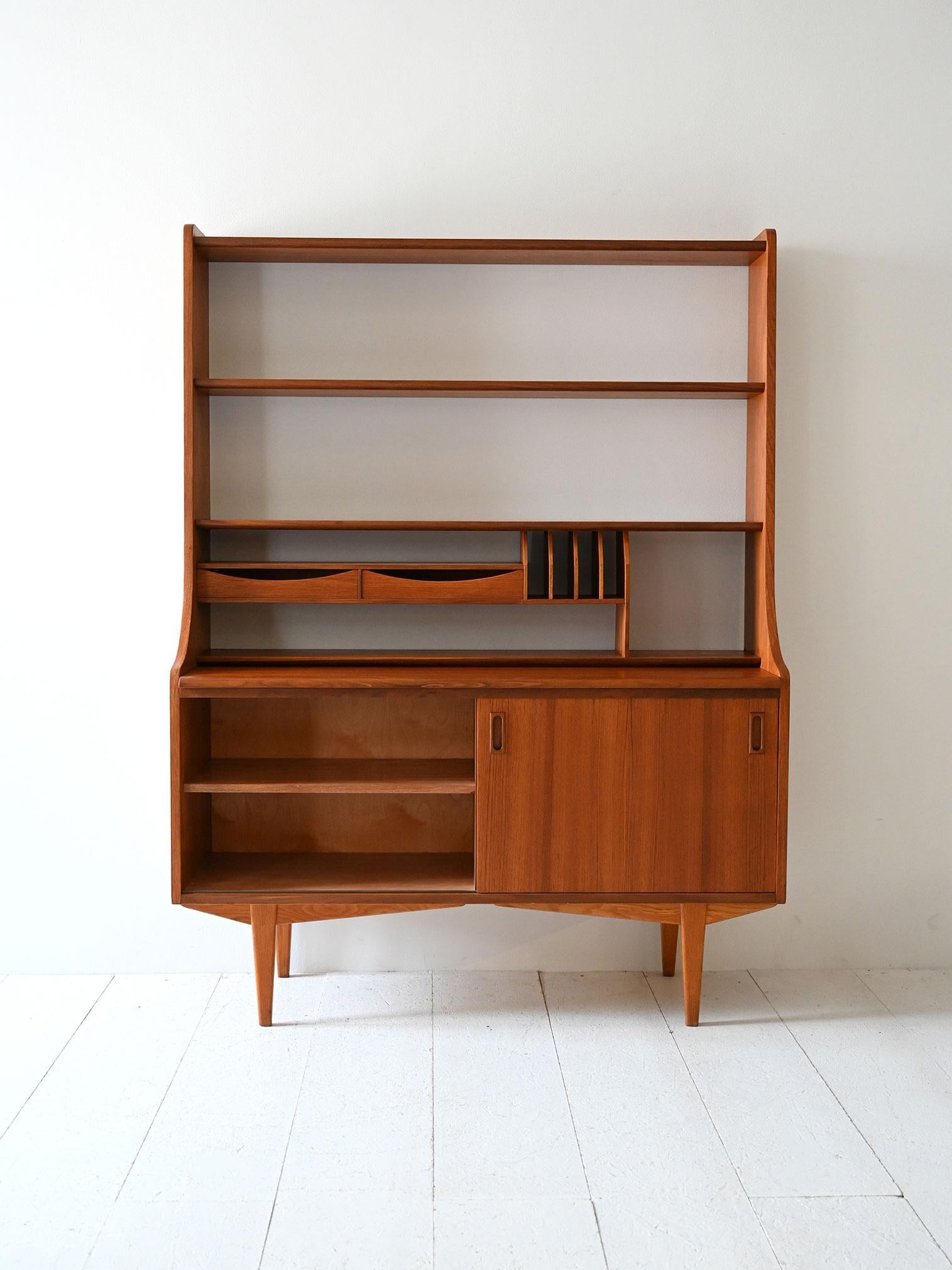 Scandinavian Modern Vintage Scandinavian bookcase with 1950s sideboard For Sale