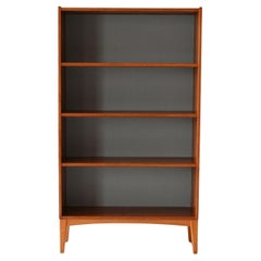 Libreria scandinava vintage in teak con mensole a vista