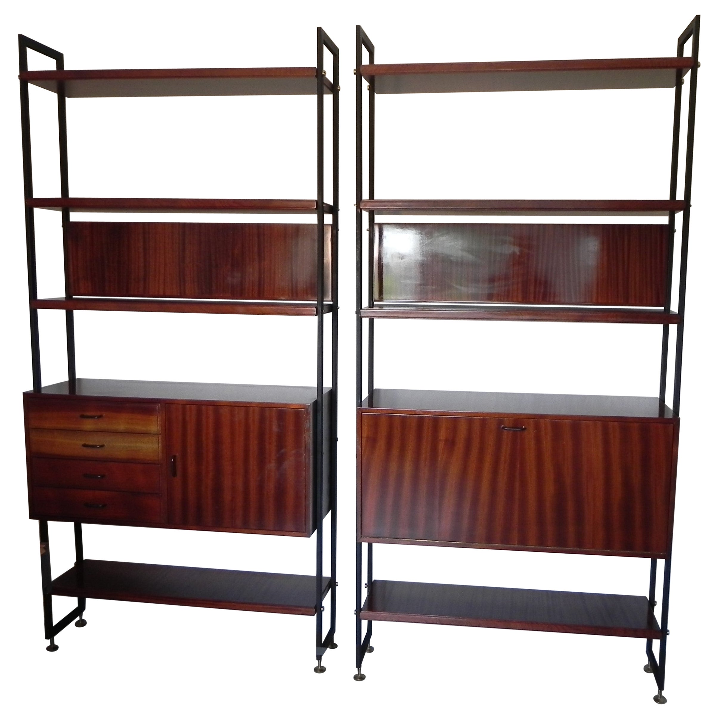 danish style bookcase, 1960s For Sale