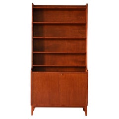 Vintage Swedish bookcase with lockable doors