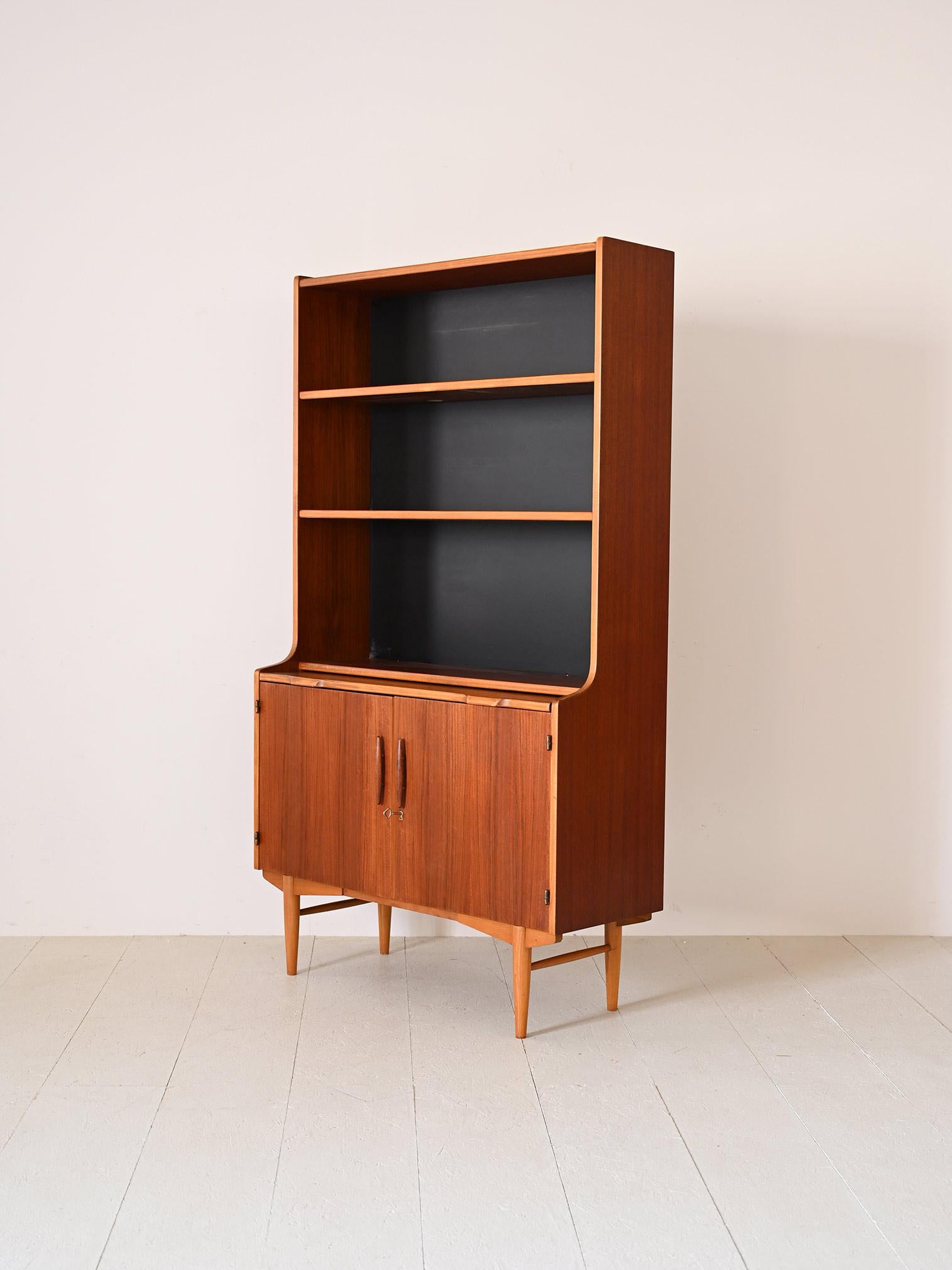 Mid-20th Century Vintage bookcase with pull-out shelf For Sale