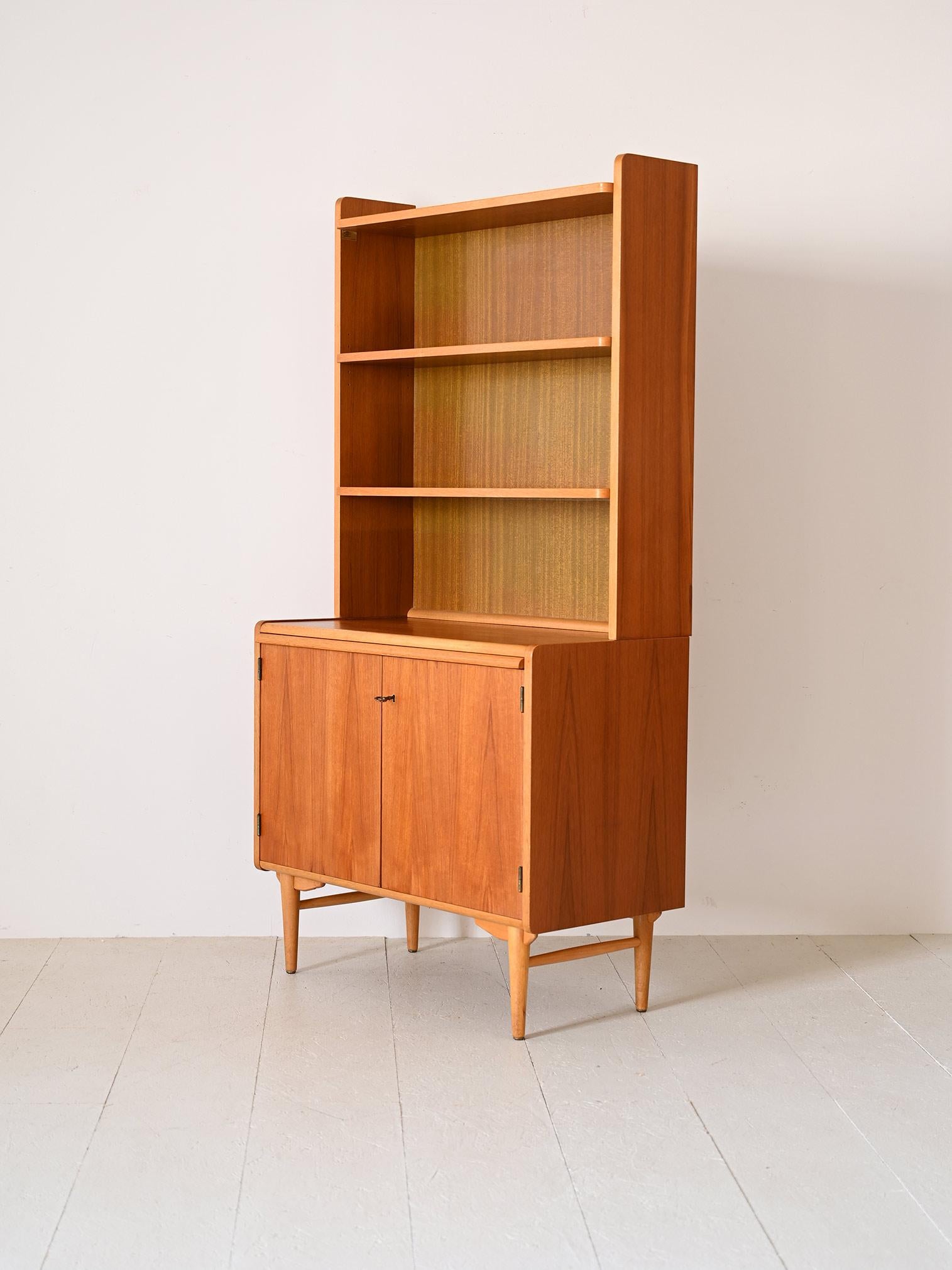 Mid-20th Century Vintage bookcase with pull-out shelf For Sale