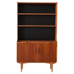 Vintage bookcase with pull-out shelf