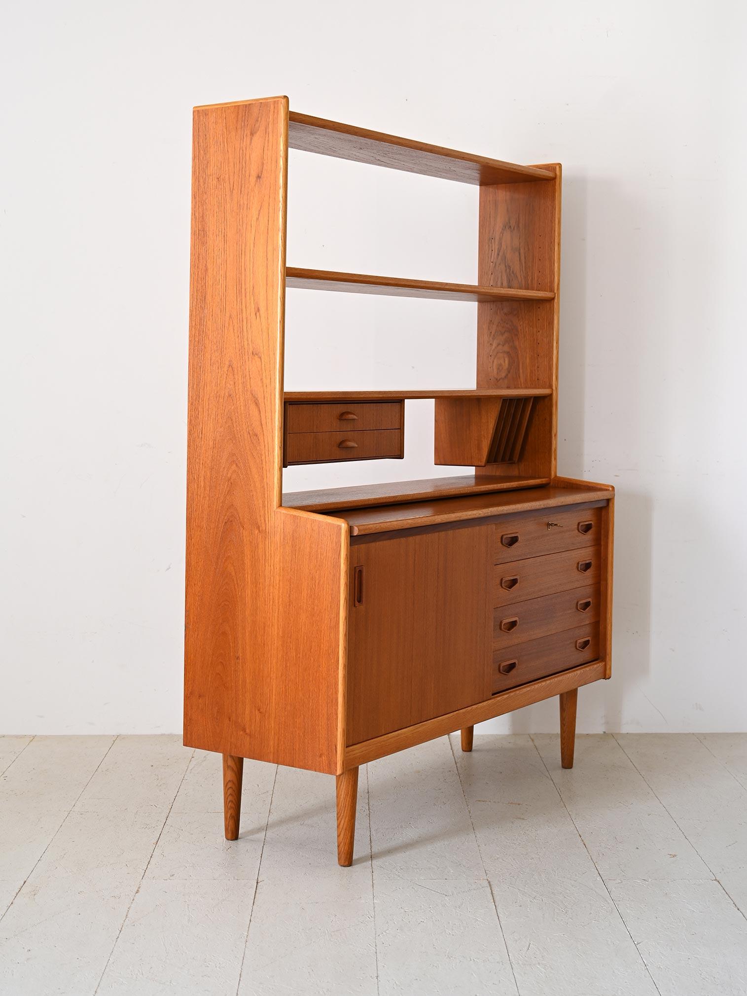 Scandinavian Vintage bookcase with writing desk