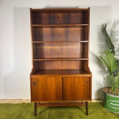 Bibliothèque vintage en bois de rose - Mid-Century Modern Scandinavian Design