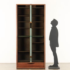 Zibaldone bookcase by Carlo Scarpa for Bernini Anni 70-80 in walnut