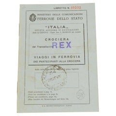 Booklet 40532 July 26, 1939 to join the REX Transatlantic cruises