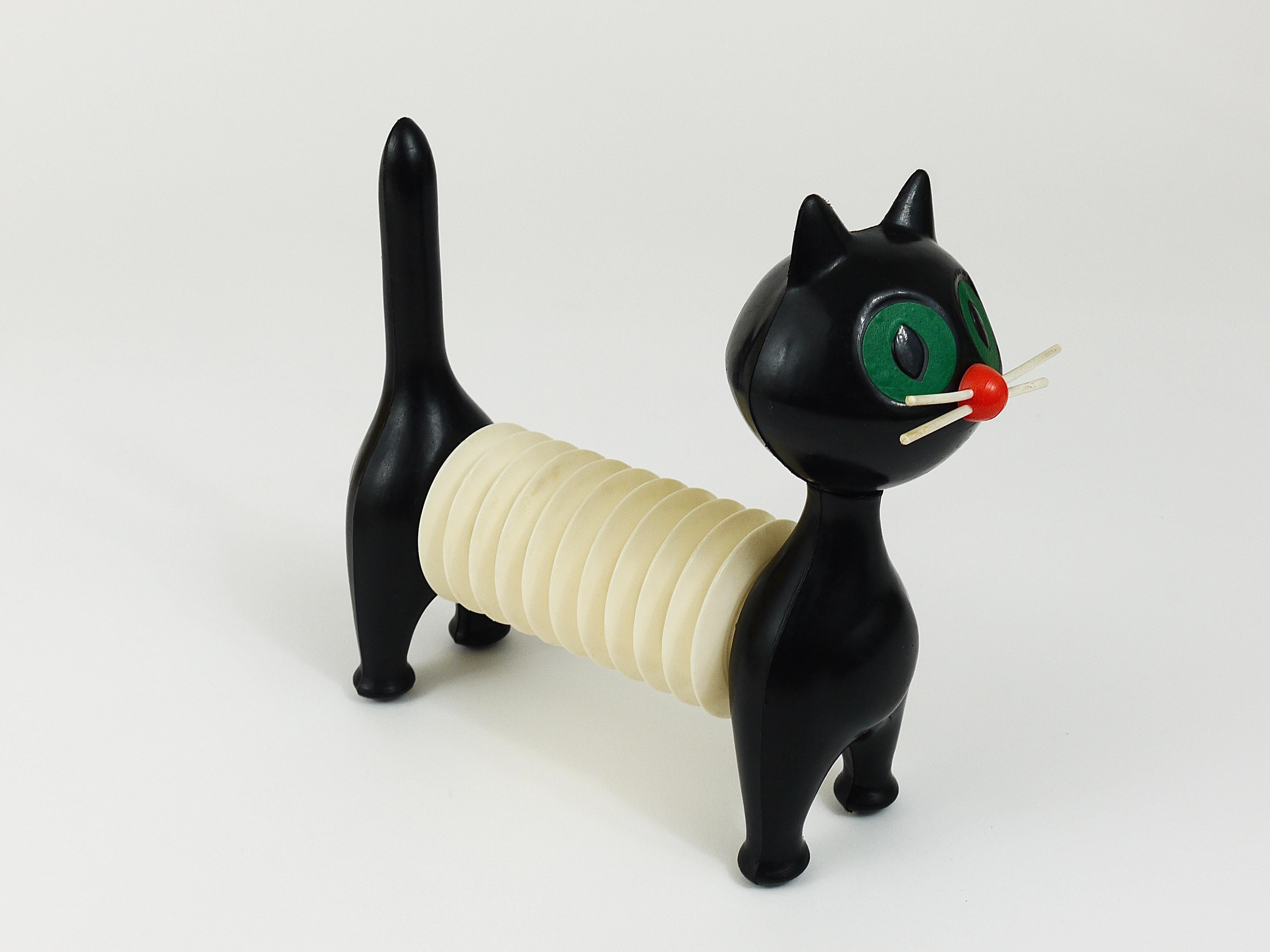 Libuse Niklova Accordion Squeaky Toy Cat „Tomcat“ by Fatra, Czechoslovakia 1960s 9