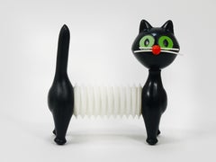 Libuse Niklova Accordion Squeaky Toy Cat „Tomcat“ by Fatra, Czechoslovakia 1960s
