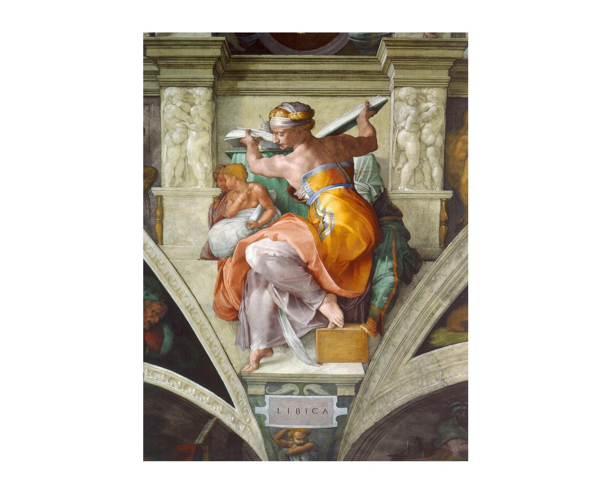 Italian Libyan Sibyl, After Oil Painting by Renaissance Artist Michelangeo For Sale