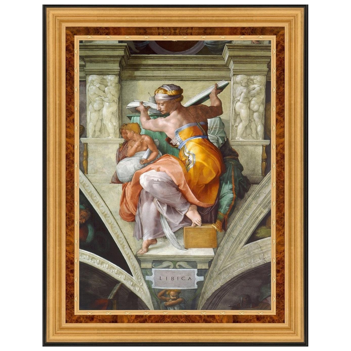 Libyan Sibyl, After Oil Painting by Renaissance Artist Michelangeo For Sale