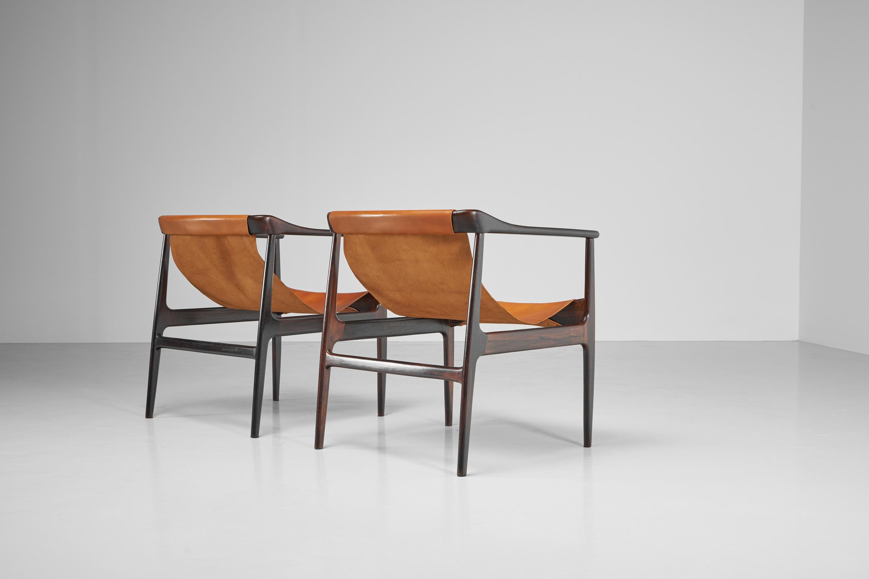 Liceu De Artes E Oficios Arm Chairs Pair, Brazil, 1960 In Excellent Condition For Sale In Roosendaal, Noord Brabant